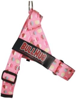 BULLHUG Harness – Made for Larger Chested Dogs Like English Bulldogs, French Bulldogs, Pugs & More. Stops Dogs from Pulling & Choking on Walks (Cups Medium) BULLHUG
