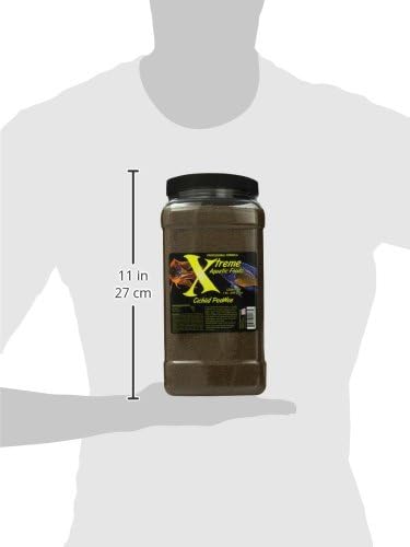 Xtreme Cichlid Peewee 1.5 mm Pellets - Proven Nutrition for Cichlids - Balanced Amino Acids, Boost Immune & Digestive Health, Color & Energy, Max Protein Freshwater Fish Food – USA Farm Grown (72oz) XtremeAquaticFoods