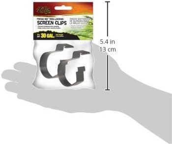 Zilla (4 Pack) Reptile Terrarium Covers Non-Locking Screen Clips, 30G+ Zilla