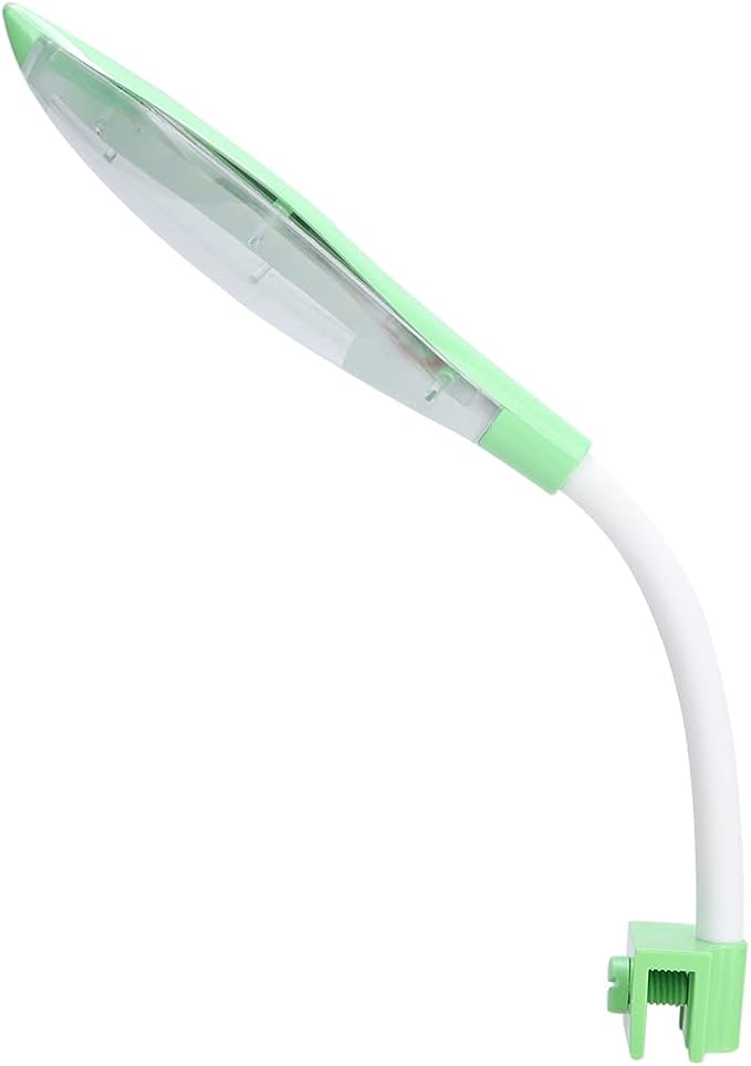 Clip On Aquarium LED Light, Mini USB Tortoise Fish Tank Aquarium LED with No Strobe, Clip On Leaf Head Ligh with US Plug 100-240V, for Aquatic Plant Growing(green blue white light) DAUERHAFT