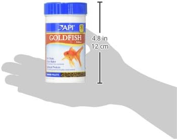 API GOLDFISH PELLETS Fish Food 4-Ounce Container, Medium, Model:833B API