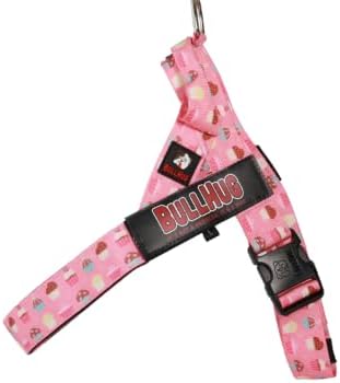 BULLHUG Harness – Made for Larger Chested Dogs Like English Bulldogs, French Bulldogs, Pugs & More. Stops Dogs from Pulling & Choking on Walks (Cups Medium) BULLHUG