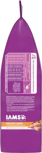 IAMS Proactive Health Healthy Aging Adult Dry Dog Food for Mature and Senior Dogs with Real Chicken, 7 lb. Bag - PAWPICO