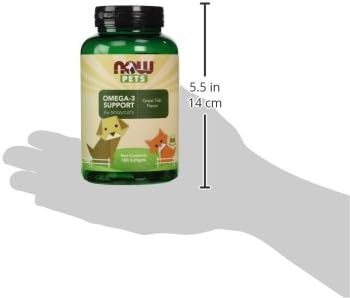 NOW Foods Pet Health, Omega 3 Supplement, Formulated for Cats & Dogs, NASC Certified, 180 Softgels NOW