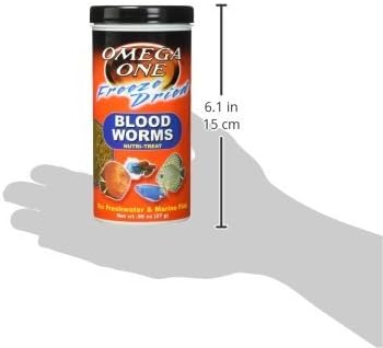 Omega One (3 Pack) Freeze Dried Blood Worms 0.96oz OmegaOne