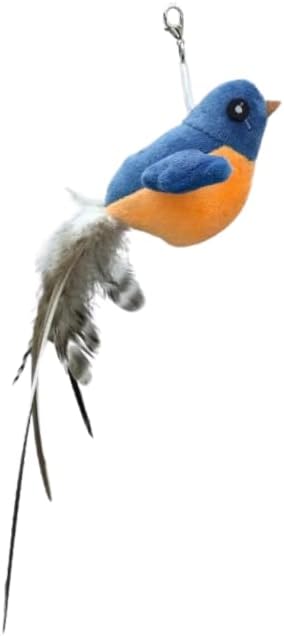 Chirping Bird Replacement Heads for Cat Toys - Set of 3 - Realistic Calling Bird Sounds, Vibrant Feather Designs, Easy Clip-On for Endless Fun - PAWPICO
