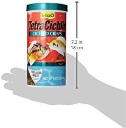 Tetra Cichlid Crisps, Nutritionally Balanced Fish Food for All Top and Mid-Water Cichlids, 8.82 oz Tetra