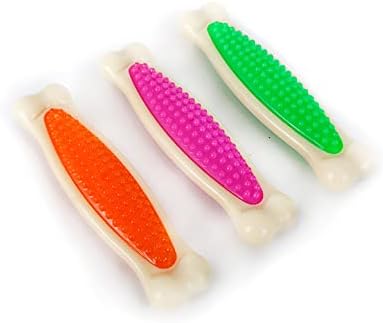 Hartz Chew 'n Clean Tuff Bone Tough Dog Chew Toy, Large 3 Pack - PAWPICO