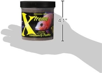 Xtreme Community Peewee 1.5mm Pellets: Slow Sinking & Ideal for Community Fish - Boosts Immune & Digestive Health, Enhances Color & Energy, Max Protein Fish Food – USA Farm Grown (10oz) XtremeAquaticFoods