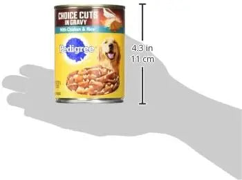 PEDIGREE CHOICE CUTS IN GRAVY Adult Canned Soft Wet Dog Food, Chicken & Rice Flavor, 13.2 oz. Cans 12 Pack - PAWPICO