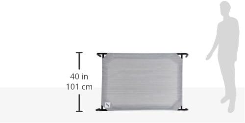 COOLAROO The Original Cooling Elevated Dog Bed, Indoor and Outdoor, Large, Grey - PAWPICO