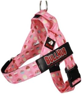 BULLHUG Harness – Made for Larger Chested Dogs Like English Bulldogs, French Bulldogs, Pugs & More. Stops Dogs from Pulling & Choking on Walks (Cups Medium) BULLHUG