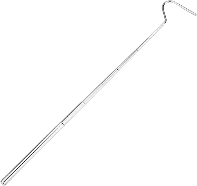 Collapsible Snake Hook Stainless Steel Extensible Snake Catcher Capture Hook for Catching Handling Grabber Separate Small Pet Snake PAWPICO