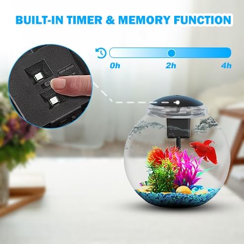3-Gallon Aquarium Starter Kit, Ideal for Betta Fish and Other Tropical Fish, Includes Power Filter, LED Light, Hood, and Illustrated User Set Up Guide, Impact-Resistant Plastic SWPRODUCTS
