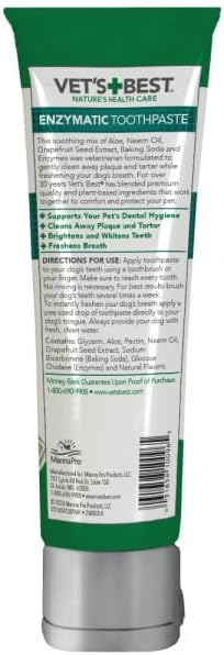 Vet's Best Enzymatic Dog Toothpaste - Teeth Cleaning and Fresh Breath Dental Care Gel - Vet Formulated - 3.5 oz Tubes (12 Pack) VetsBest