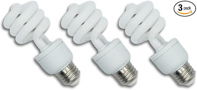lumenivo 15 Watt UVB Reptile Light 5.0 15W Spiral Reptile Heat Terrarium Light Bulbs for Turtles, Gecko, Tortoise, Snake, Lizard, Chameleons, and Insects - 120V - 3 Pack Lumenivo