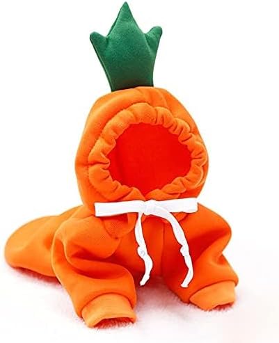 Warm Dog Winter Clothes Cute Fruit Dog Coat Hoodies Fleece Pet Dogs Costume Jacket for French Bulldog Chihuahua Ropa para Perro(Orange,XL) - PAWPICO