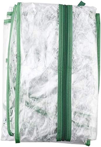 4-Tier Greenhouse Replacement Cover Clear PVC Greenhouse Replacement Cover with Roll-Up Zipper Door - 27" L x 19" W x 61" H (Cover Only) UWIOFF