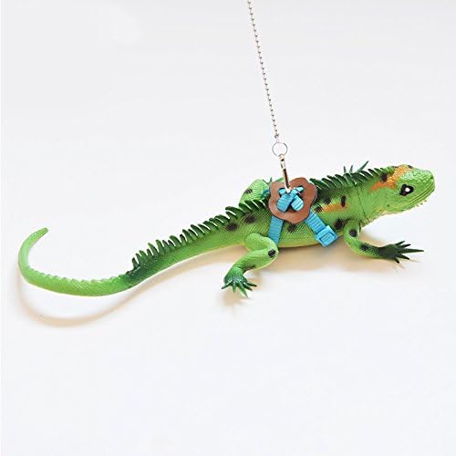 Hypeety Reptile Lizard Outdoor Walk Adjustable Harness Leash Anti-bite Light Soft Bearded Dragon Accessories Parrot African Grey Cockatoo Macaw Ringneck Outside Free Lovebird Supplies (Random Color) Hypeety