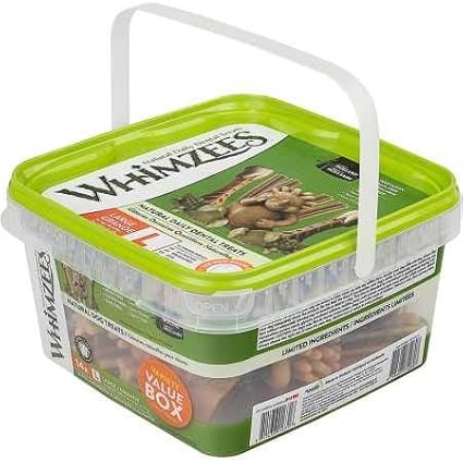 WHIMZEES by Wellness Variety Box: All Natural Dental Chews for Dogs (Medium), 28 Count - Dog Treats, Freshens Breath, Gluten & Grain-Free (Packaging May Vary) - PAWPICO