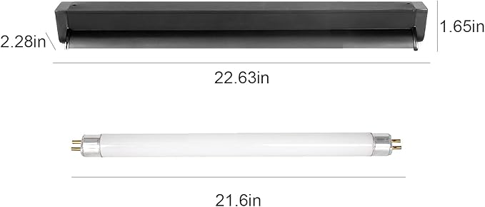 REPTI ZOO T5 HO UVB Lighting Combo Kit, Terrarium Hood Comes with Desert 10.0 UVB T5 Lamp (24W) REPTIZOO