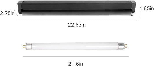 REPTI ZOO T5 HO UVB Lighting Combo Kit, Terrarium Hood Comes with Desert 10.0 UVB T5 Lamp (24W) REPTIZOO