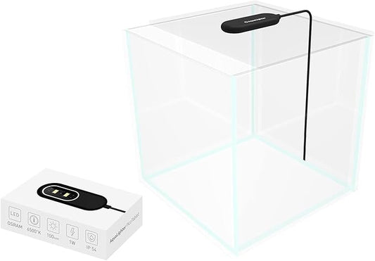 Fish Tank Light - Clip On Aquarium Light - Aquarium Light for Plants - LED Flexible Lamp for Freshwater Nano Aquarium Light - PicoSoft Black 3 Gallon Aqualighter