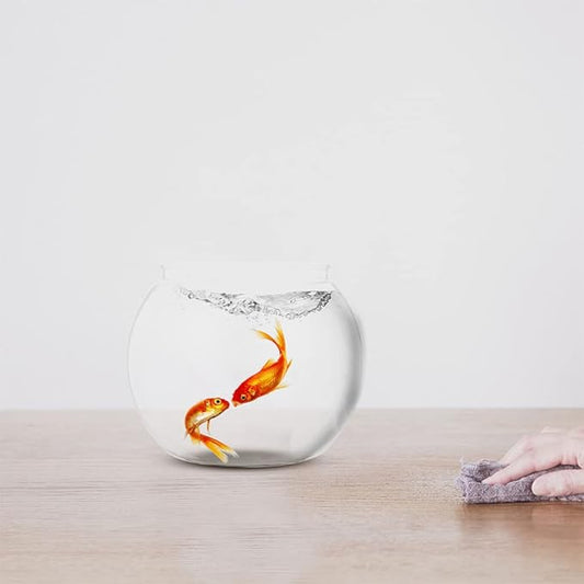 Ipetboom Plastic Fish Bowl Vases Small Aquarium Tank Bubble Bowl Round Bowl Terrarium Globe Flower Vase for Candy Drinks Carnival Games Prizes Centerpieces and Party Decoration PAWPICO