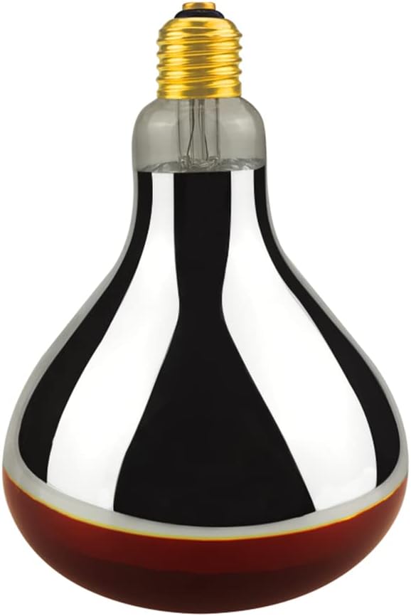 Heat Lamp Bulb R40/125 Watt Roasted Red Infrared Proof Glass Bulb for Food Service, Brooder Bulb,Chicks, Pet,Bathroom,Light Therapy,Reptiles and Amphibian BONGBADA