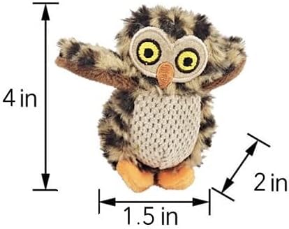 3 Pack Owl Dog Toys, Toy for Small Dogs, Dog Toys with Squeaker, Multipack Dog Toys, Plush Dog Toys, Toy for Small Dogs, Owl in Tree Dog Toy (3 Pack: Replacement Animals, Owl) - PAWPICO