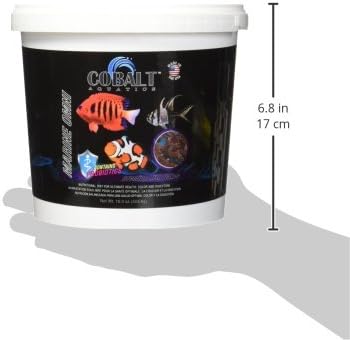 Cobalt Aquatics Marine Omni Flakes, 16oz - Premium Fish Food with Squid, Salmon & Spirulina - Probiotics & Blue Flakes for Health & Vibrant Color COBALTAQUATICS