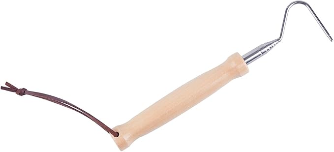 29 inches Collapsible Snake Hook,Telescopic Rods Designed with Ring Grooves,Sturdy Stainless Steel Hook,Snake Tool Hook,Wooden Handle BOVONVON