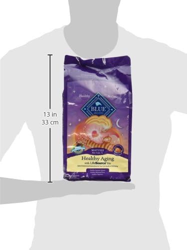 Blue Buffalo Tastefuls Mature Dry Cat Food for Adult Cats 7+, Made in the USA with Natural Ingredients, Chicken & Brown Rice Recipe, 3-lb. Bag - PAWPICO