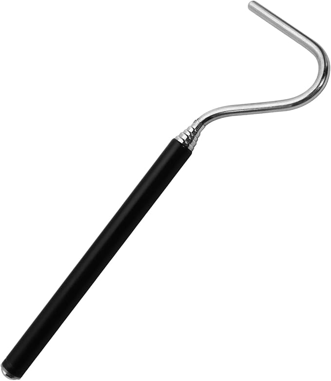 CONSIO Retractable Reptile Hook, Portable Mini Snake Hook Collapsible Stainless Steel Snake Tool, and Snake & Reptile Hook Retractable Catching Snake Handling Tool CONSIO