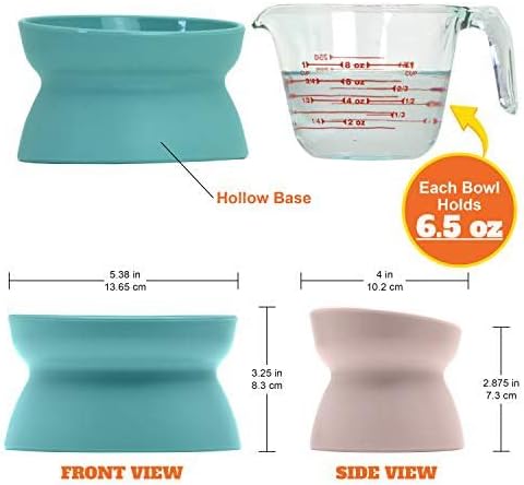 Kitty City Raised Cat Bowls, Small Bowl 2pk (Modern) - PAWPICO