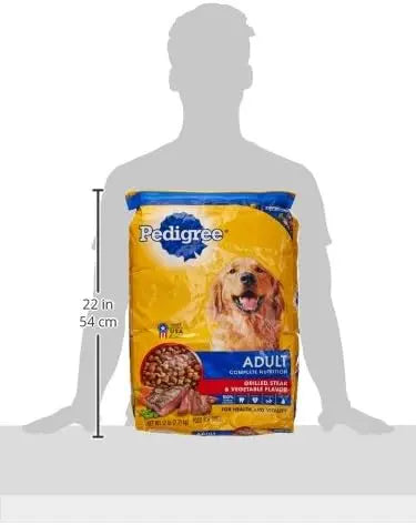 PEDIGREE Complete Nutrition Adult Dry Dog Food Grilled Steak & Vegetable Flavor Dog Kibble, 17 lb. Bag - PAWPICO
