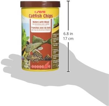 sera Catfish Chips Nature 13.4 oz./0.84lbs | Premium Fish Food for Ancistrus & Plecos | High Fiber | No Dyes & Preservatives | Supports Digestion & Promotes Healthy Growth | Ideal for Bottom Feeders Sera