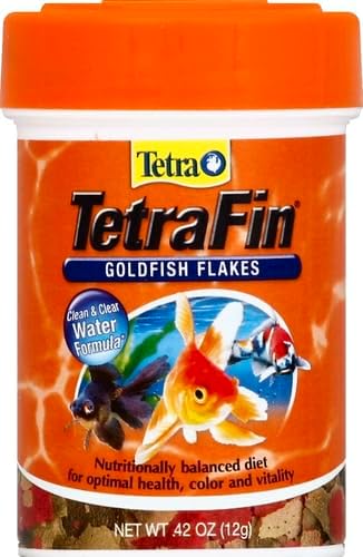 Tetra Goldfish Flakes, Nutritionally Balanced Diet For Aquarium Fish, Vitamin C Enriched Flakes, 0.42 oz Tetra