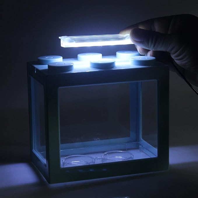Tnfeeon Small Aquarium Water Plant Light,Full Spectrum Aquarium Lighting for Freshwater Fish Home Desktop Mini Decoration Soft LED Lamp with USB Connector Tnfeeon