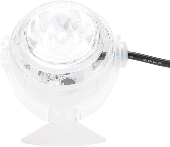 GLOGLOW Aquarium Lights, Plastic LED Fish Colourful Gradient Waterproof Submersible Night Spot Light LED Aquarium Light Fish Colored Light(US Plug White) GLOGLOW