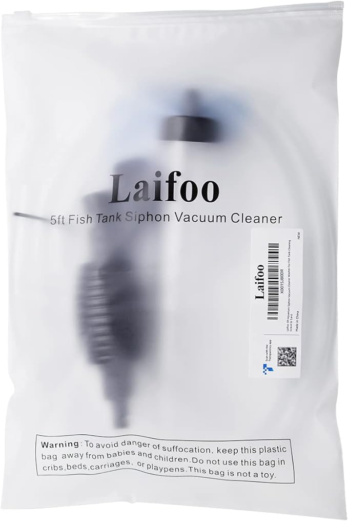 5ft Aquarium Siphon Vacuum Cleaner for Fish Tank Cleaning Gravel & Sand Laifoo