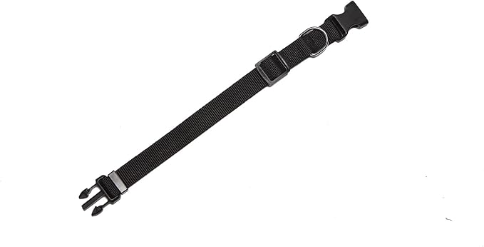 Adjustable Nylon Dog Collar, pet Collar 1 Inch 3/4 Inch 5/8 Inch Wide, for Large Medium Small Dog ((L(1" x 16-23"), Black) - PAWPICO