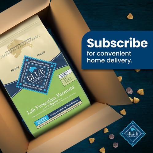 Blue Buffalo Life Protection Formula Adult Small Breed Dry Dog Food, Supports High Energy Needs, Made with Natural Ingredients, Lamb & Brown Rice Recipe, 5-lb. Bag - PAWPICO