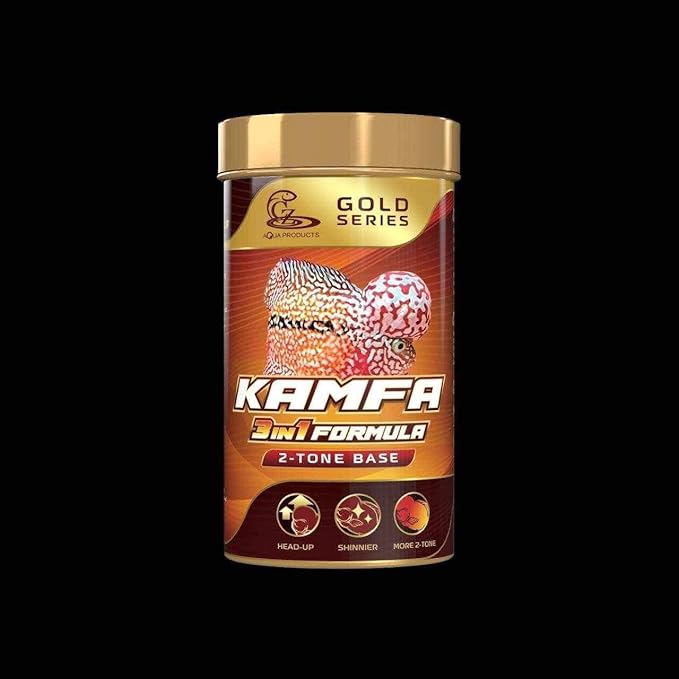 CZ 3in1 Formula Flowerhorn Fish Food, New Version, 2 Tones, 3.5 oz (100g), High Potency Fish Oil Supplement PAWPICO