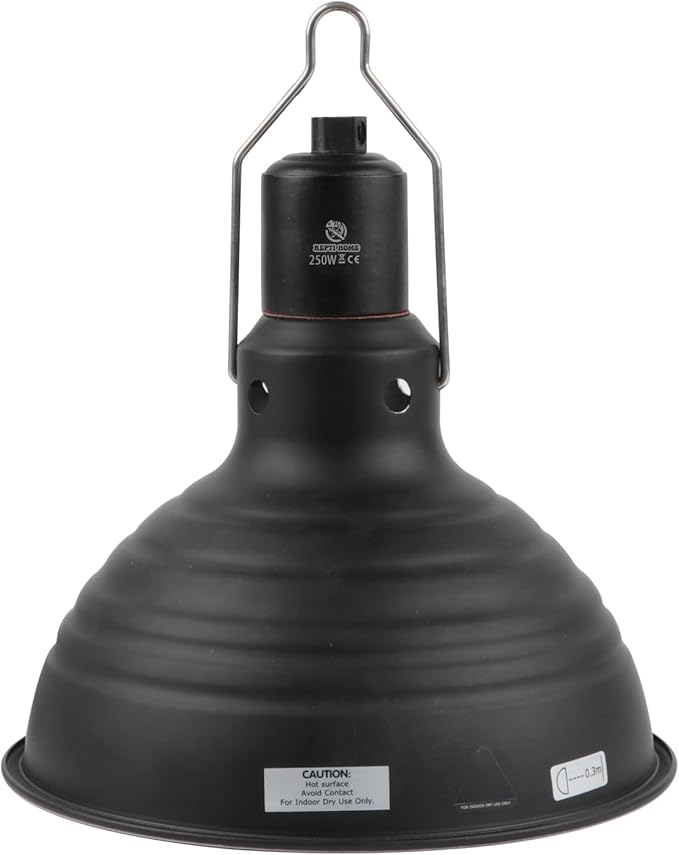 8.5 Inch Reptile Light Fixture Dome Heat Lamp Fixture UVB Heat Basking Lamp Fixture for Amphibian Reptile Terrariums,E26 Base REPTIHOME