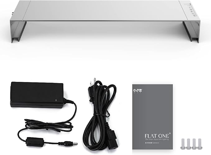 ONF Flat One+ 36-inch 24/7 Automated LED Aquarium Light, 3000-6500K Yellow White LED, Mobile APP Remote Controlled, Dimmable Full Spectrum Sunrise/Sunset for Plant Growth, Hood Style for Fish Tank ONF