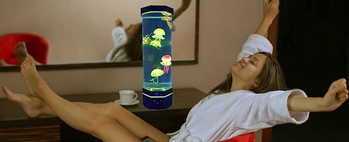 Lightahead LED Sensory Jellyfish Lamp with Bluetooth Speaker and Color Changing Light Effects. Majestic and Standing Tall at 16 Inches! Large (16 Inches Tall) Lightahead%C2%AE