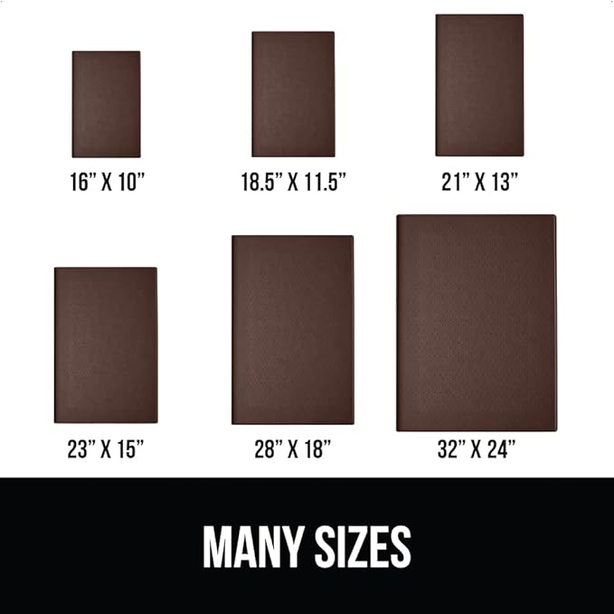 Gorilla Grip 100% Waterproof Raised Edge BPA Free Silicone Pet Feeding Mat, Dog Cat Food Mats Contain Spills Protects Floors, Placemats for Cats and Dogs Water Bowl, Pets Accessories 16x10, Brown - PAWPICO