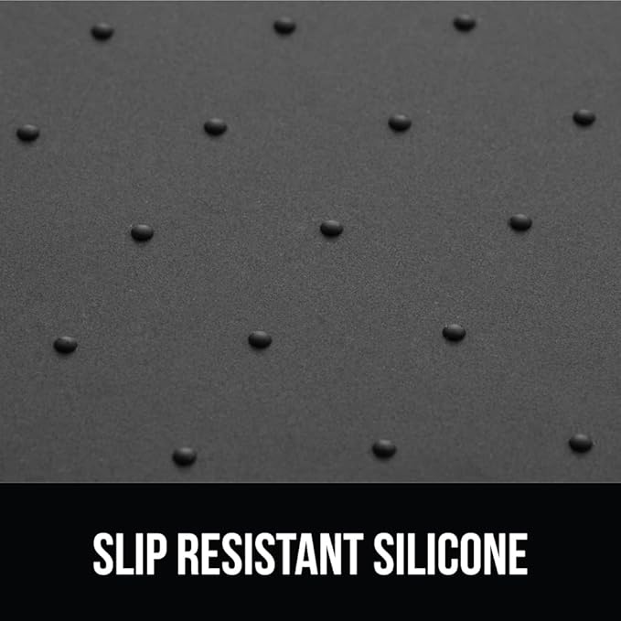 Gorilla Grip 100% Waterproof Raised Edge BPA Free Silicone Pet Feeding Mat, Dog Cat Food Mats Contain Spills Protects Floors, Placemats for Cats and Dogs Water Bowl, Pets Accessories 16x10, Charcoal - PAWPICO