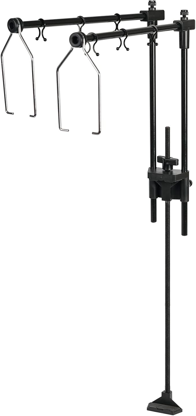 BETAZOOER Reptile Dual Lamp Stand Metal Adjustable Heating Lamp Holder Light Fixture Retractable Ideal for Reptile Glass Terrarium Amphibians/Terrestrial Invertebrates Vivarium BETAZOOER